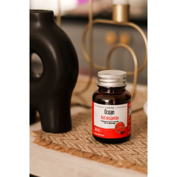 Дієтична добавка для покращення зору та зниження напруги в очах з астаксантином Orzax Ocean Astaxanthin, 30 капсул